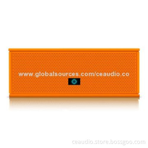 NFC Bluetooth Speaker with 2 Drivers and Radiator, Microphone, Aux-in Jack, Rubber Finished